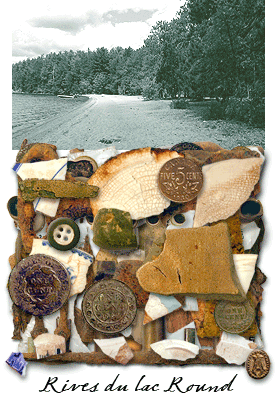 Photographie : les rives du lac Round et art&eacute;facts 