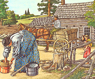 Illustration of an historic settlement