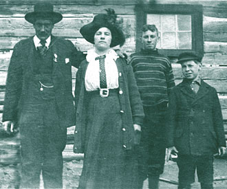 Photograph of Frank McGuey, Mary Garvey, Martin           Garvey, Mike Garvey