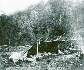 Photograph of historic campsite