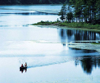 Photograph of canoeing on the Bonnechere River