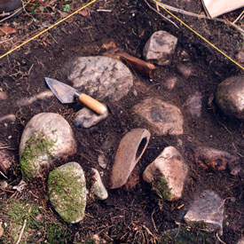 Photograph of archaeological unit